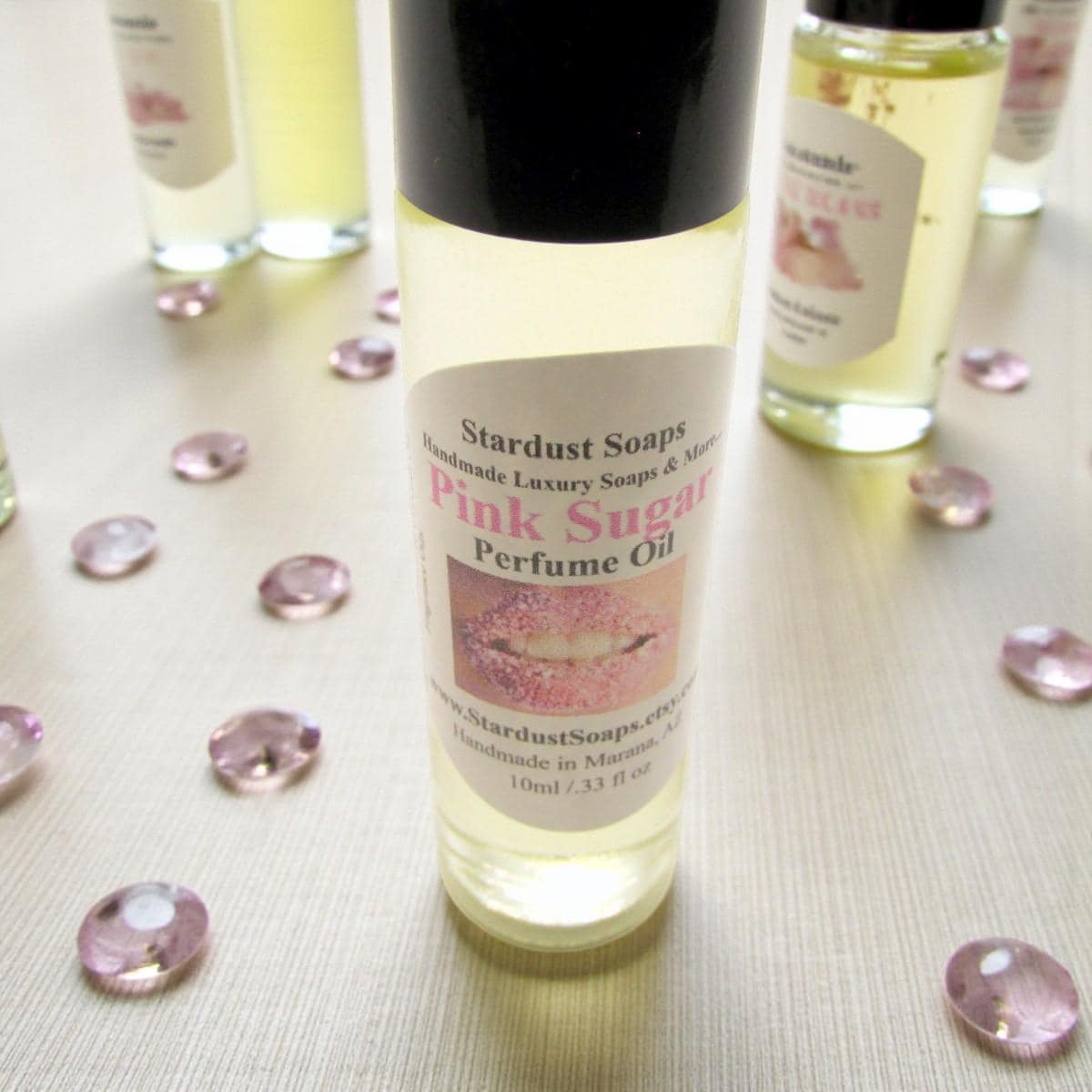 Pink Sugar Perfume Oil Roll-On | Sweet Gourmand Fragrance Oil | Handmade Natural Perfume Oil | Travel Size Body Perfume