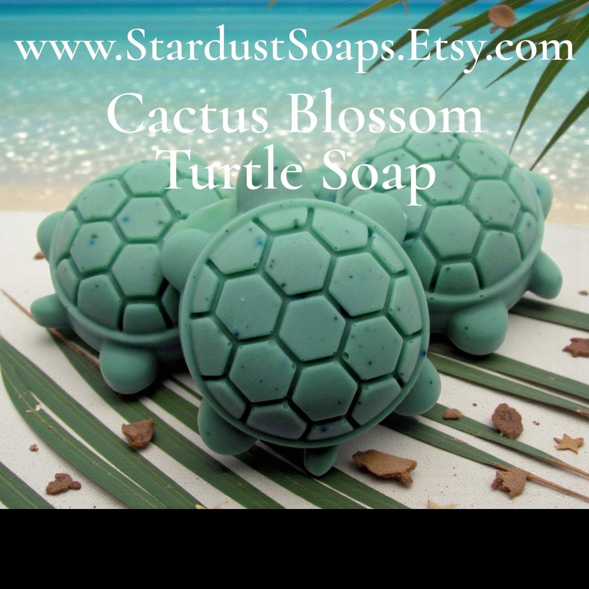 Cactus Blossom Turtle Soap Set of 3 | Handmade Artisan Soap Gift Set | Shea Butter and Jojoba Oil Floral Bath and Body Bars