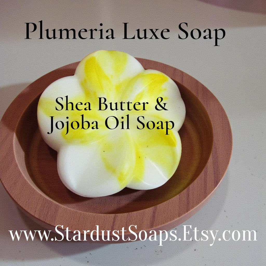 Plumeria Luxe Spa Soap – Handmade Shea Butter & Jojoba Oil Soap | Moisturizing Floral Body Bar, Artisan Skin Care Gift