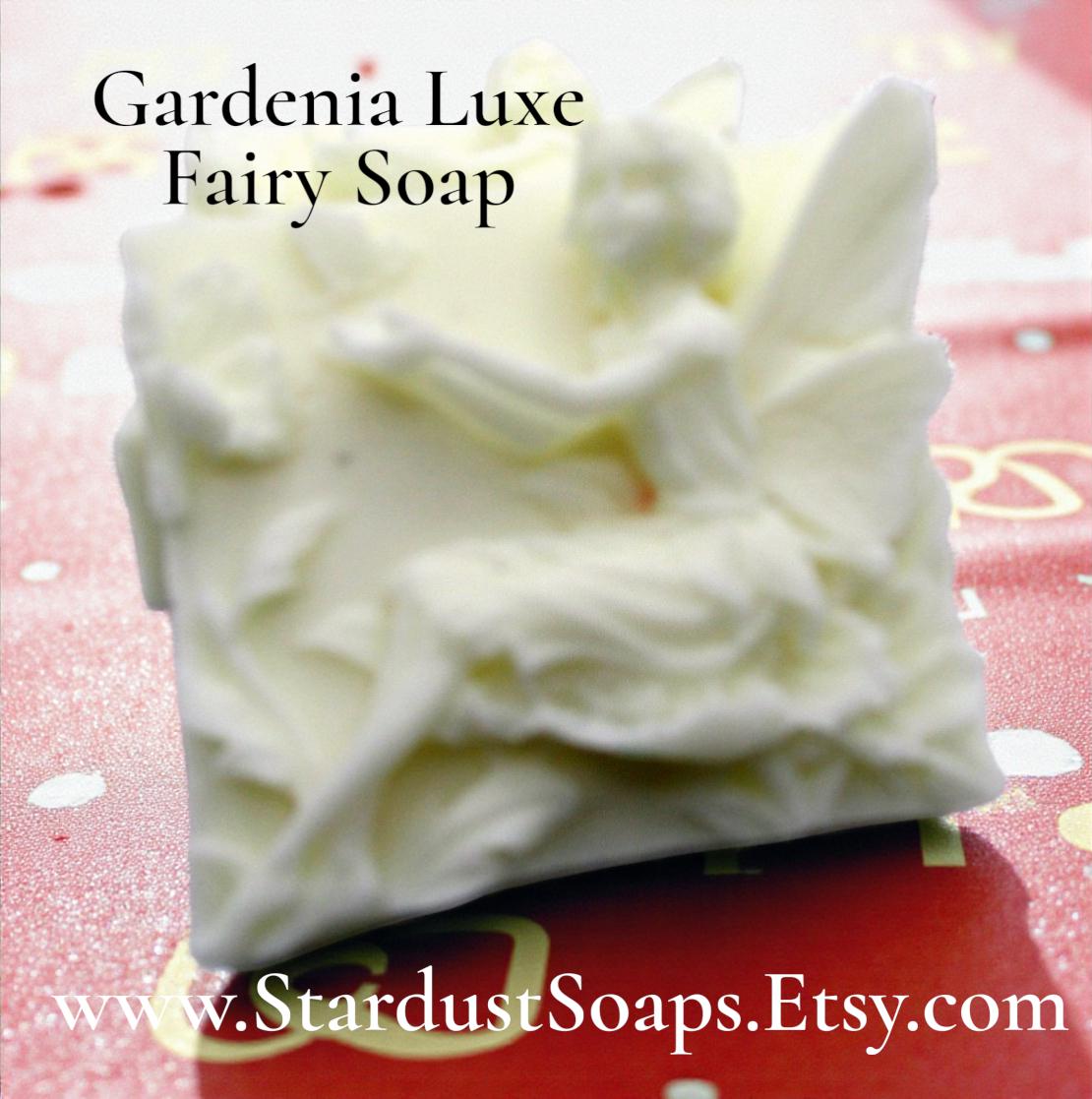 Fairy Soap Bar | Gardenia Scented Handmade Soap | Jojoba Oil Luxury Soap | White Fairy Artisan Bath Bar | Floral Gift Soap