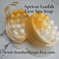 Apricot Loofah Soap on a Rope – Exfoliating Body Scrub Soap | Handmade Spa Soap, Natural Loofah Massage Bar, Moisturizing Skin Care