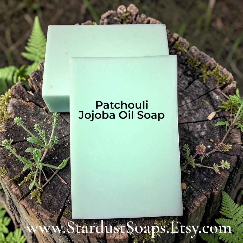 Handmade Patchouli Soap Bar | Jojoba Oil and Coconut Milk Moisturizing Natural Soap | Artisan Body and Face Bath Bar | 4 oz