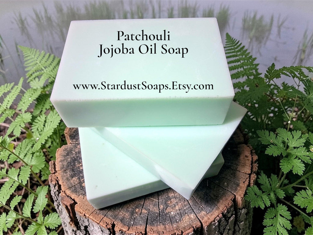 Handmade Patchouli Soap Bar | Jojoba Oil and Coconut Milk Moisturizing Natural Soap | Artisan Body and Face Bath Bar | 4 oz