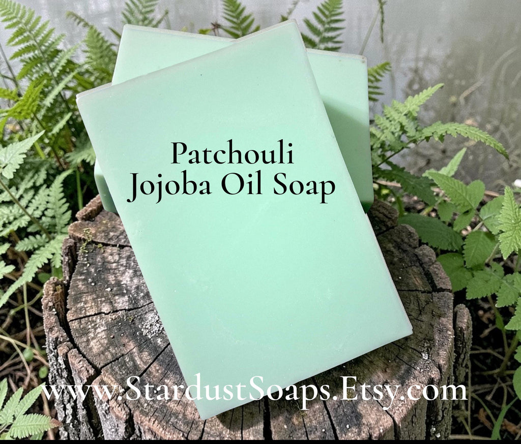 Handmade Patchouli Soap Bar | Jojoba Oil and Coconut Milk Moisturizing Natural Soap | Artisan Body and Face Bath Bar | 4 oz