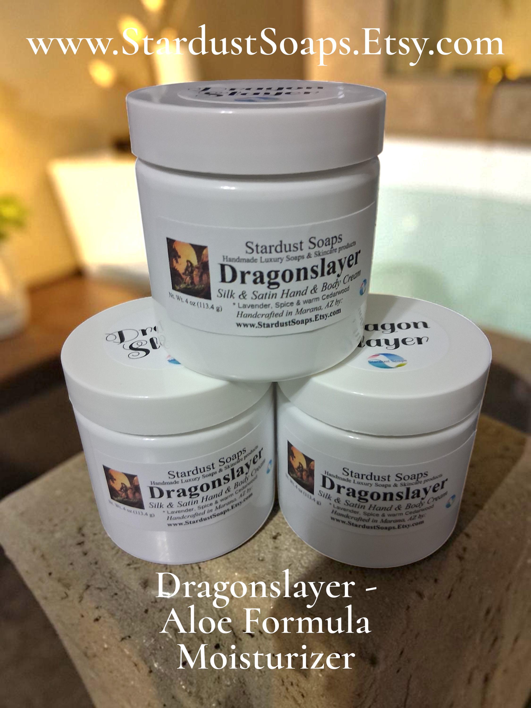 Dragonslayer Hand, Face and Body Cream | Luxurious Moisturizing Body Butter | Handmade Natural Skin Cream for Dry Skin | 4 oz