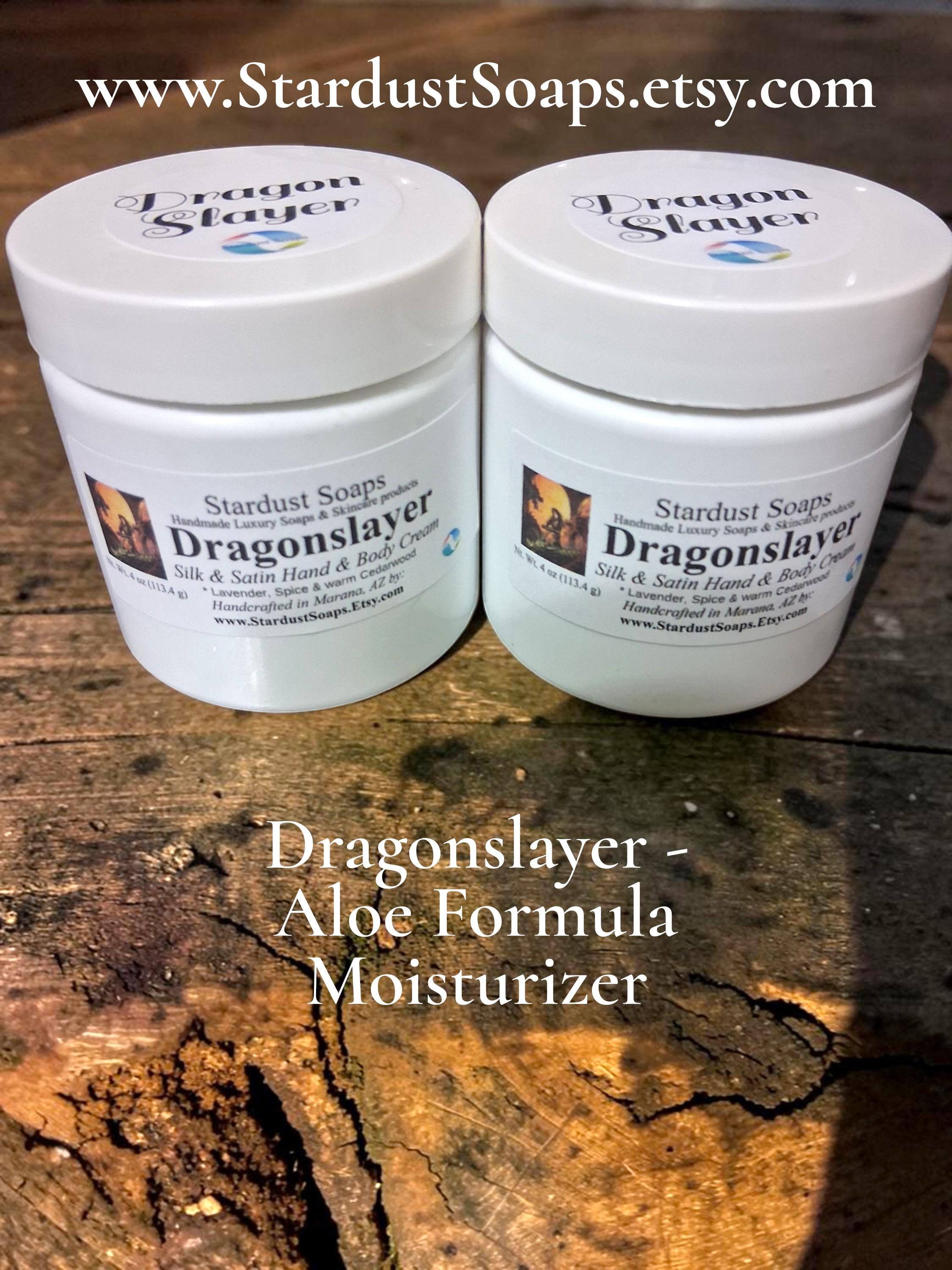 Dragonslayer Hand, Face and Body Cream | Luxurious Moisturizing Body Butter | Handmade Natural Skin Cream for Dry Skin | 4 oz
